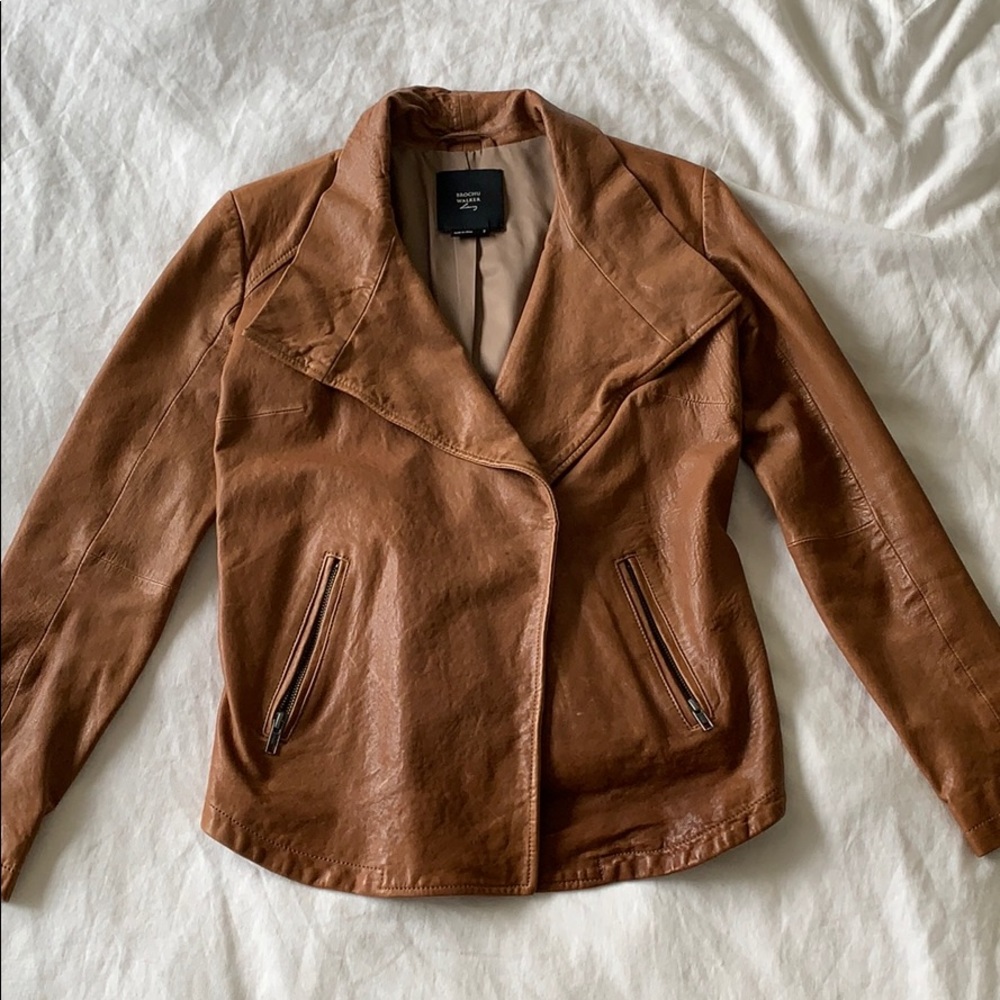 Brochu Walker Tan Leather Jacket